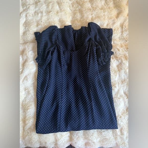 Reformation Navy Polka Dot Midi Dress - Picture 14 of 15